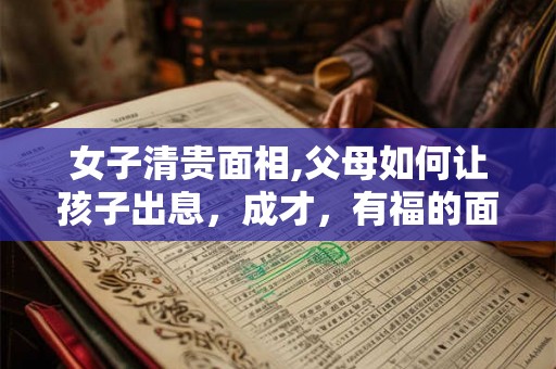 女子清贵面相,父母如何让孩子出息，成才，有福的面相密码