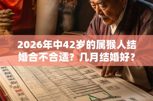 2026年中42岁的属猴人结婚合不合适？几月结婚好？