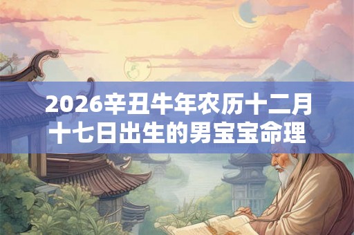 2026辛丑牛年农历十二月十七日出生的男宝宝命理 2026辛丑牛年农历十二月十七日出生的男宝宝命理