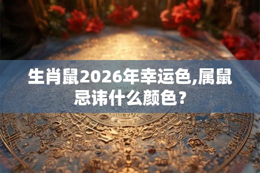 生肖鼠2026年幸运色,属鼠忌讳什么颜色？