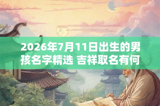 2026年7月11日出生的男孩名字精选 吉祥取名有何推荐 2026年7月11日出生的男孩名字精选 吉祥取名有何推荐