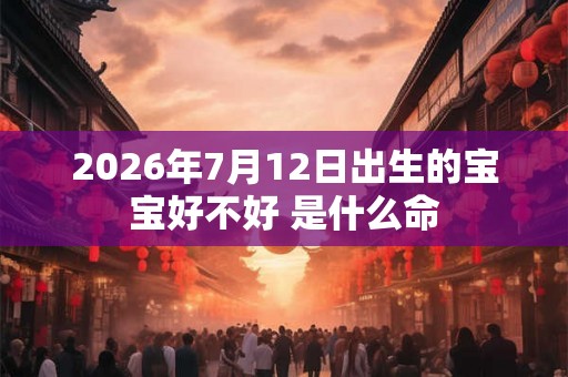 2026年7月12日出生的宝宝好不好 是什么命 2026年7月12日出生的宝宝好不好 是什么命