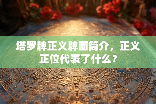 塔罗牌正义牌面简介，正义正位代表了什么？