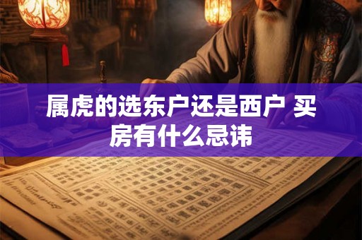 属虎的选东户还是西户 买房有什么忌讳