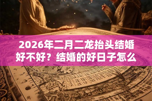 2026年二月二龙抬头结婚好不好？结婚的好日子怎么挑选？
