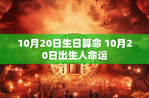 10月20日生日算命 10月20日出生人命运