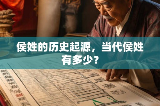 侯姓的历史起源，当代侯姓有多少？