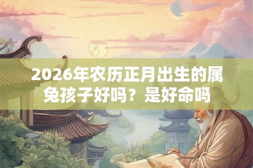 2026年农历正月出生的属兔孩子好吗？是好命吗