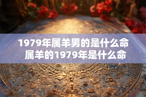 1979年属羊男的是什么命  属羊的1979年是什么命