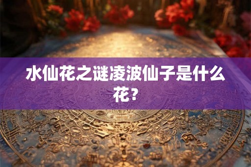 水仙花之谜凌波仙子是什么花？