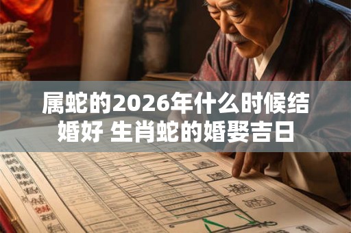 属蛇的2026年什么时候结婚好 生肖蛇的婚娶吉日