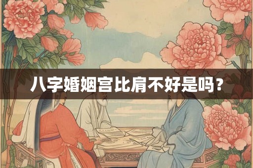 八字婚姻宫比肩不好是吗？