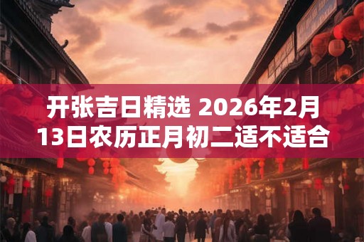 开张吉日精选 2026年2月13日农历正月初二适不适合