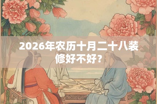 2026年农历十月二十八装修好不好？