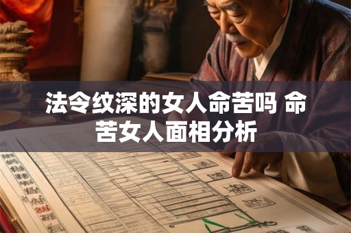 法令纹深的女人命苦吗 命苦女人面相分析
