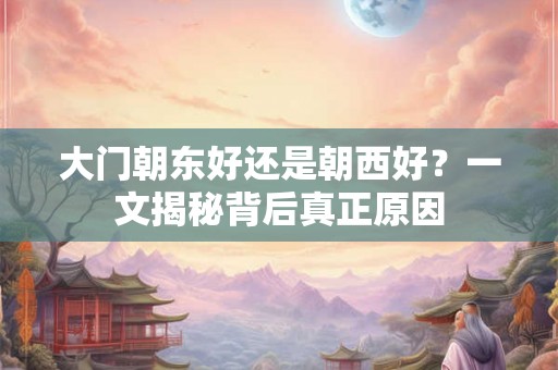 大门朝东好还是朝西好？一文揭秘背后真正原因