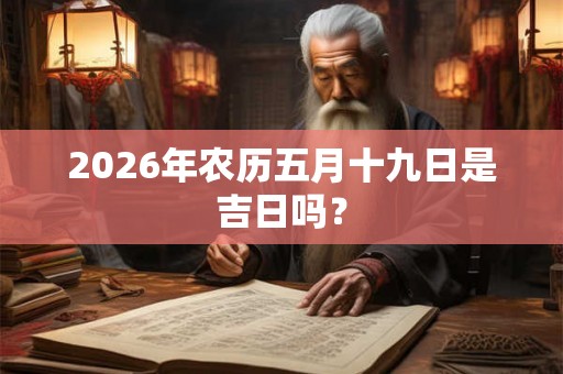 2026年农历五月十九日是吉日吗？