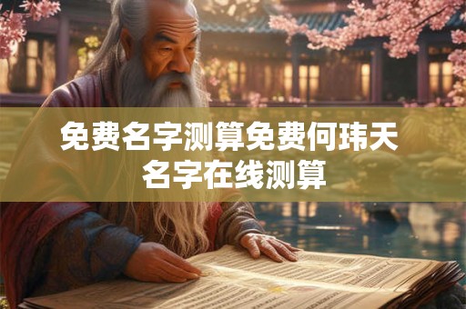 免费名字测算免费何玮天 名字在线测算
