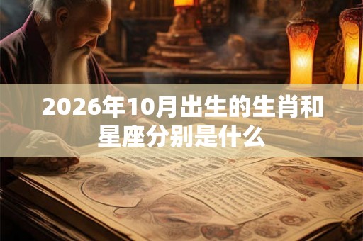 2026年10月出生的生肖和星座分别是什么