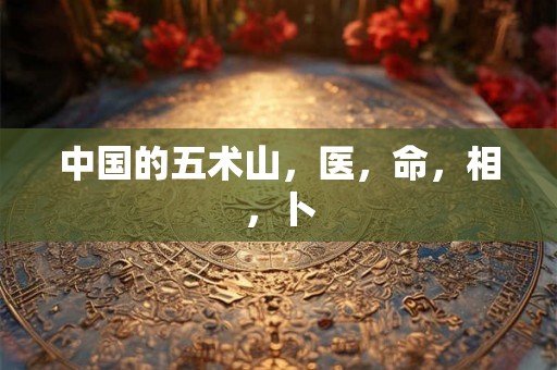 中国的五术山，医，命，相，卜