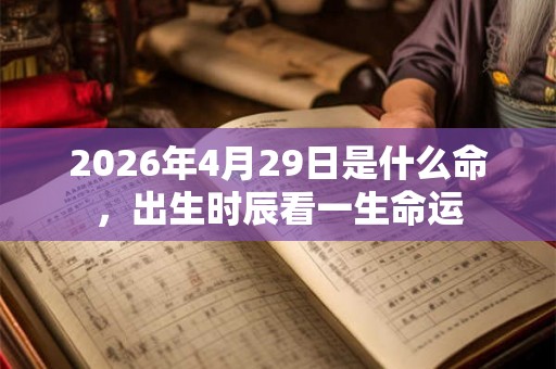2026年4月29日是什么命,出生时辰看一生命运 2026年4月29日是什么命,出生时辰看一生命运