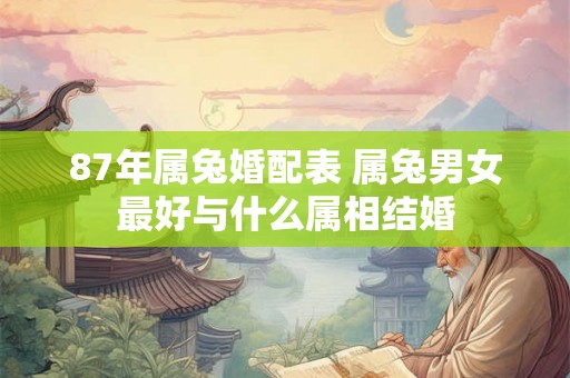 87年属兔婚配表 属兔男女最好与什么属相结婚