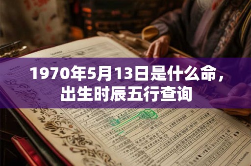 1970年5月13日是什么命，出生时辰五行查询