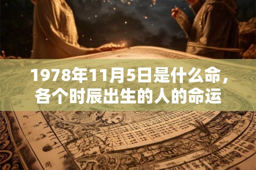 1978年11月5日是什么命，各个时辰出生的人的命运
