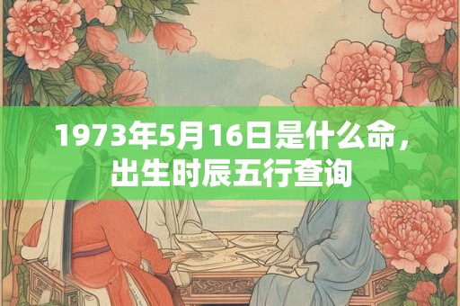 1973年5月16日是什么命,出生时辰五行查询 1973年5月16日是什么命,出生时辰五行查询
