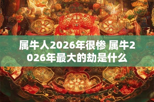 属牛人2026年很惨 属牛2026年最大的劫是什么