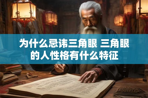为什么忌讳三角眼 三角眼的人性格有什么特征