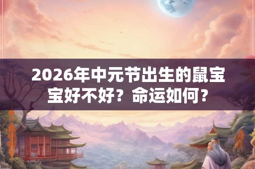 2026年中元节出生的鼠宝宝好不好?命运如何? 2026年中元节出生的鼠宝宝好不好?命运如何?