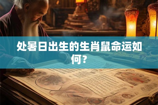 处暑日出生的生肖鼠命运如何? 处暑日出生的生肖鼠命运如何?