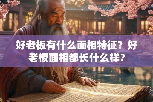 好老板有什么面相特征?好老板面相都长什么样? 好老板有什么面相特征?好老板面相都长什么样?