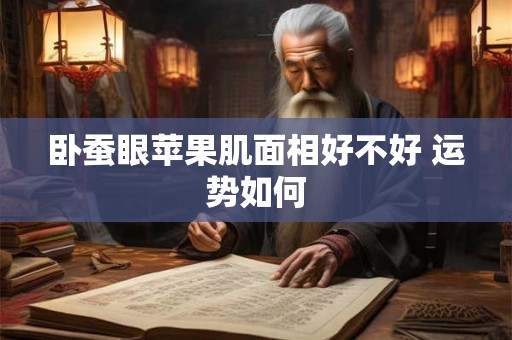 卧蚕眼苹果肌面相好不好 运势如何