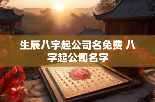 生辰八字起公司名免费 八字起公司名字