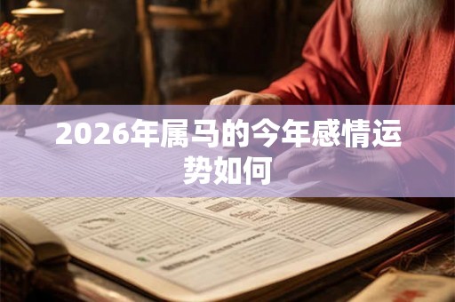 2026年属马的今年感情运势如何