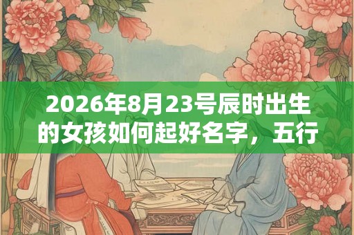 2026年8月23号辰时出生的女孩如何起好名字，五行属什么