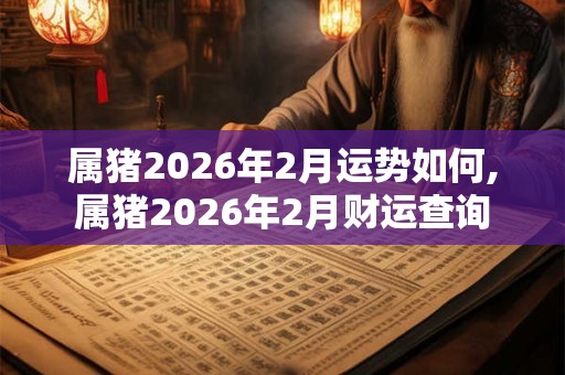 属猪2026年2月运势如何,属猪2026年2月财运查询