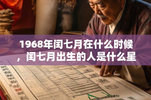 1968年闰七月在什么时候,闰七月出生的人是什么星座的? 1968年闰七月在什么时候,闰七月出生的人是什么星座的?