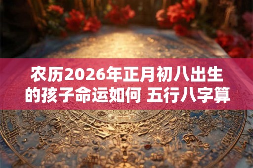 农历2026年正月初八出生的孩子命运如何 五行八字算命取名