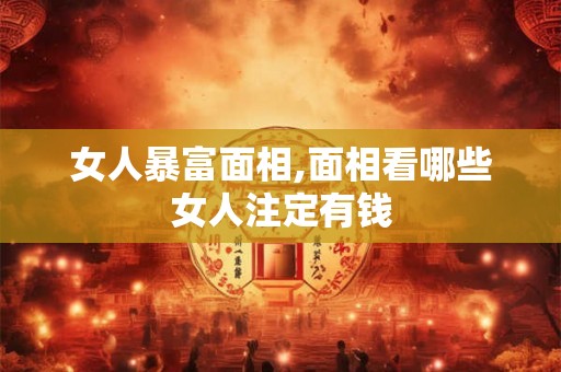 女人暴富面相,面相看哪些女人注定有钱