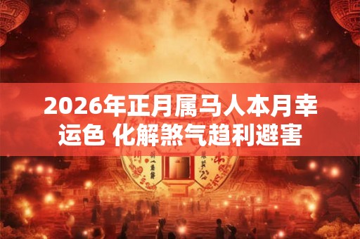 2026年正月属马人本月幸运色 化解煞气趋利避害 2026年正月属马人本月幸运色 化解煞气趋利避害