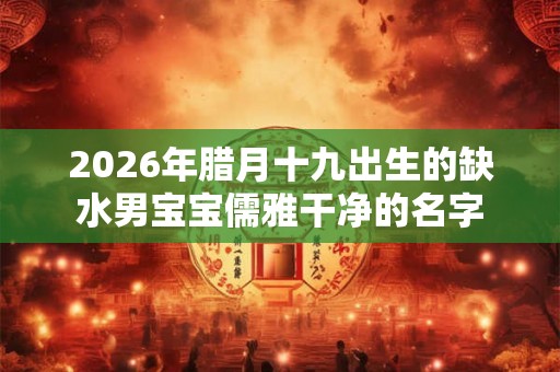 2026年腊月十九出生的缺水男宝宝儒雅干净的名字