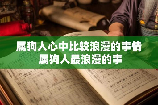 属狗人心中比较浪漫的事情 属狗人最浪漫的事