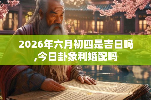 2026年六月初四是吉日吗,今日卦象利婚配吗