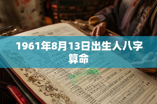 1961年8月13日出生人八字算命