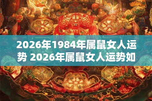 2026年1984年属鼠女人运势 2026年属鼠女人运势如何