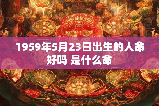 1959年5月23日出生的人命好吗 是什么命