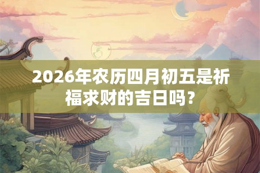 2026年农历四月初五是祈福求财的吉日吗？
